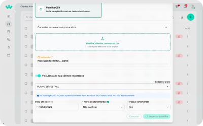 Imagem - Importação de pacientes por planilha