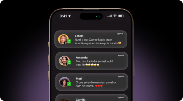 Imagem - Celular com mensagens de pacientes agradecendo a consultoria
